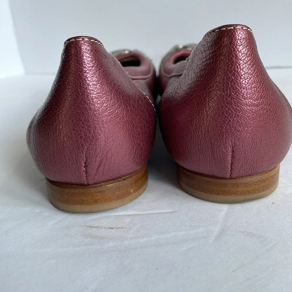 AGL Womans 38 flats shoes Pink Leather Ballet